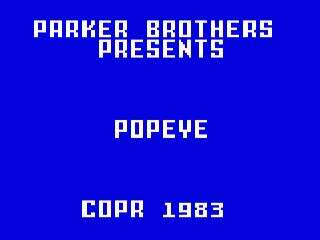Popeye title screen for Intellivision